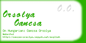 orsolya oancsa business card